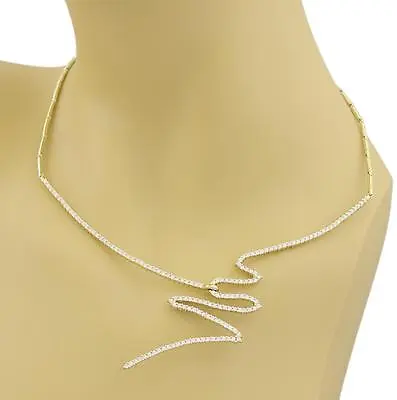 $6095.19 • Buy Jose Hess 3.5ct Diamonds 14k Yellow Gold Fancy Design Necklace