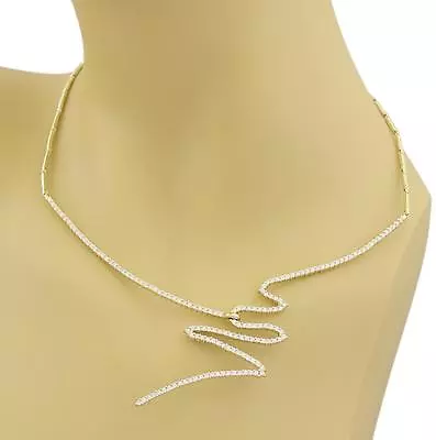 $5540.06 • Buy Jose Hess 3.5ct Diamonds 14k Yellow Gold Fancy Design Necklace