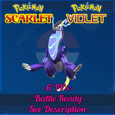 $1.99 • Buy Miraidon - 6 IV - EV Trained - Holding Master Ball - Pokemon Scarlet & Violet