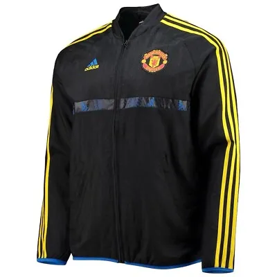 Adidas Men's Manchester United Icons Woven Soccer Full Zip Jacket Jersey Large L • $50