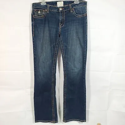 LA Idol USA Blue Denim Jeans Size 11 X31 Women's Heavy Stitch • $22