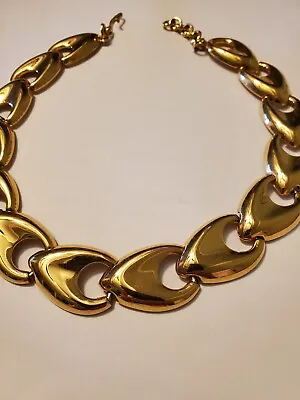 Vintage Monet Chunky Necklace Statement Runway Collar Necklace Signed • $18