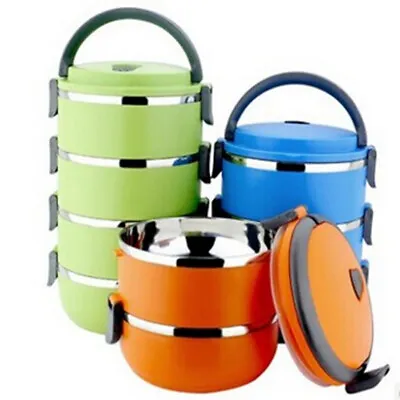 $12.93 • Buy 1Tier Stainless Thermo Server Food Storage Container Insulated Lunch Box New GR