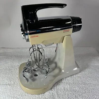 Vintage Sunbeam Mixmaster Electronic Mixer Model 2358 W/ Attachments Multi-Speed • $39.99