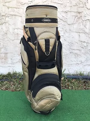 Adams Golf IDEA Cart Bag  6 Club Dividers Cover 7 Pockets. Black/Tan • $59.99