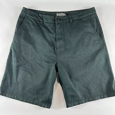 Vintage Quiksilver Black Relaxed Fit Pinstripe Walk Shorts Men's W38  • $24.99