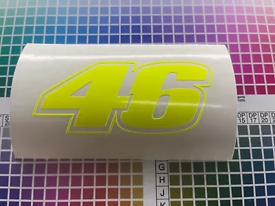 Valentino ROSSI 46 Decal Sticker Fluorescent Yellow X 2 Off • £3.50