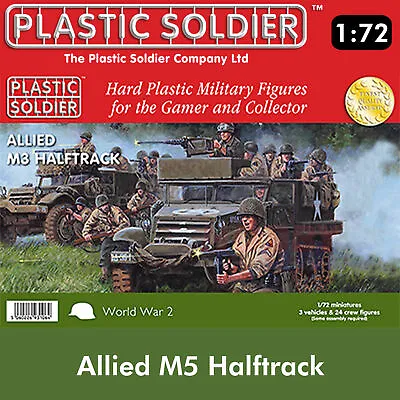 Plastic Soldier Company 1:72 WWII M3 HALF TRACK Scale PSC WW2V20012 • £23.72