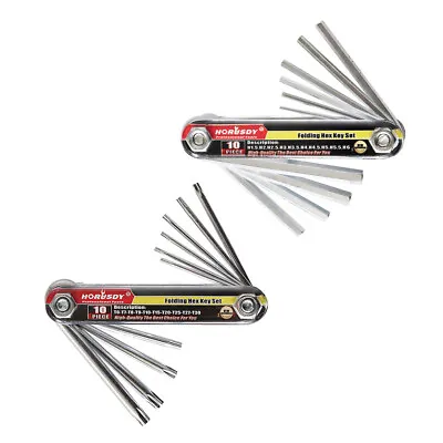 Tamper Proof Star Hex Key Set Folding Locking Torx Security Screwdriver Wrench • $14.98