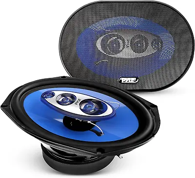 Pyle 6X9/7X10 Car Speakers 4-Way Quadriaxial Full Range Sound Audio - Butyl Rubb • $95.99