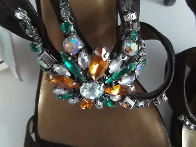 £5 • Buy Nwob Brown  Diamonte Strappy Shoes Size 7