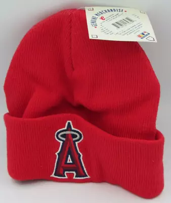 Los Angeles Angels MLB Vtg Cuffed Knit  Beanie Sports Ball Hat Ski Cap NWT • $15