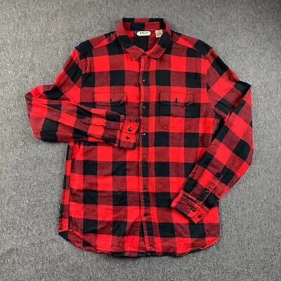 Salt Valley Flannel Shirt Mens Large Red Buffalo Button Up Lumberjack • $21.44