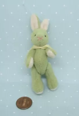 Miniature Plush Mint Green Bunny Ornament No Maker • $10.29