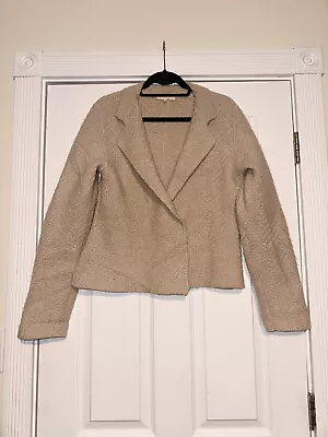 ‘S MaxMara Size XL Cream Wool Cashmere Cardigan Knit • $60