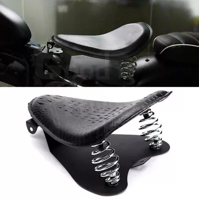 Alligator Motorcycle Spring Solo Seat W/ Base For Harley Davidson Chopper Bobber • $81.14