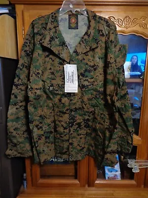 USMC MARPAT Uniform WOODLAND Combat Shirt  X LARGE REGLAR  NEW WITH TAG • $75.75