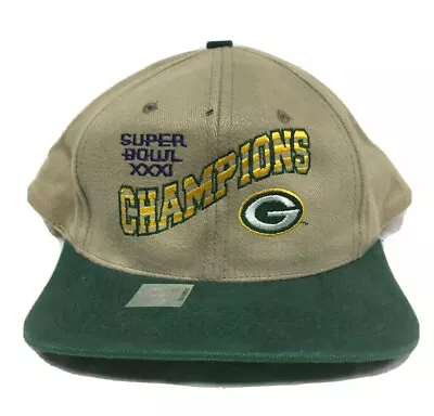 Vintage W/tags New Green Bay Packers Super Bowl XXXI Champions NFL SnapBack Hat • $59.99