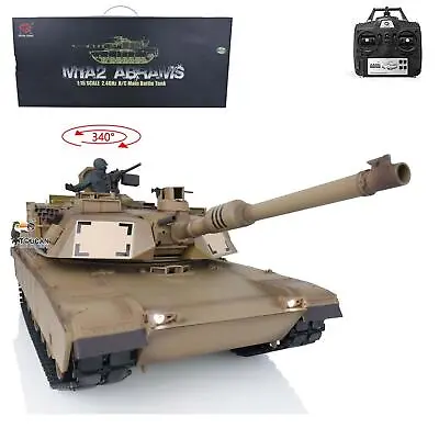 US Stock 2.4Ghz Henglong 1/16 Plastic Ver 7.0 M1A2 Abrams RTR RC Tank 3918 Model • $180.41