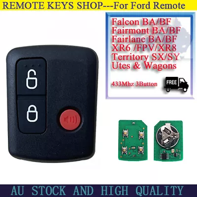 3Button New Remote Key Control For Ford BA BF Falcon Territory SX SY Ute Wagon • $25.43