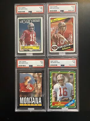 Vintage Topps Joe Montana PSA Graded Cards (Lot Of 4) 1983 1984 1985 & 1986 • $49