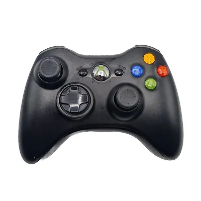 Microsoft Xbox 360 Wireless Controller Black Tested Working • £11.99