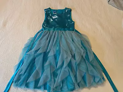 Disney Store Ruffle And Sequin Frozen Elsa Dress Size 7/8 • $39.99