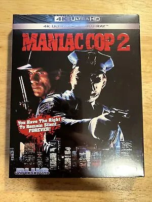 Maniac Cop 2 (Ultra HD 1990) New Sealed W/ Slipcover Blue Underground OOP • $34.42