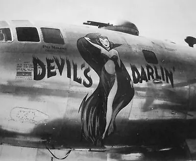  USAAF B29 Bomber Nose Art Devil's Darlin'  WW2 WWII 5x7 • $6.29