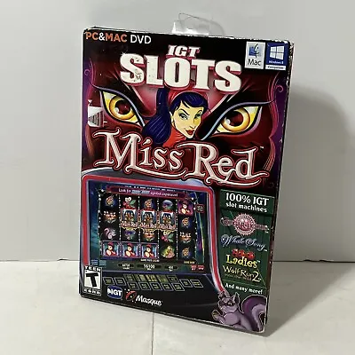 IGT SLOTS Miss Red PC Game Masque • $10.49