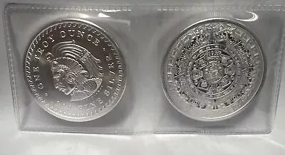 Aztec Mayan Calendar 1 Oz .999 Pure Silver Coin Uncirculated. • $31.99