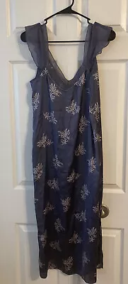 $12.59 • Buy NWT Zara Home Lingerie Nightgown Sz M Side Slits Cap Sleeves Purple Light Pink