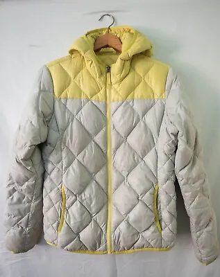 EDDIE BAUER EB550 Down 1936 Skyliner Quilted Bomber Jacket Mens Small Yellow EUC • $54.95