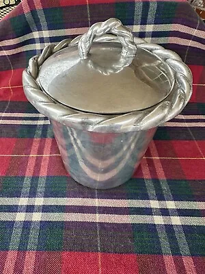 Brillante Mariposa 7  X  8” Aluminum Ice Bucket With Lid And Cover 1999 • $30