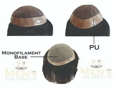 Men's Hairpiece  Hair Replacement System Toupee Wigs UK Stock / Customer Service • £124.99