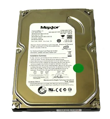 Maxtor STM3160215AS 9DS112-325 3.5  160GB SATA 7200 RPM Hard Disk Drive • £24.99