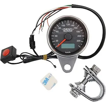 Drag Specialties 2210-0326 Programmable Mini Electronic Speedometer In KPH / KMH • $140.95