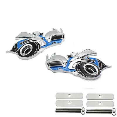 $19.95 • Buy 1 Pair Chrome Blue Emblem Car Scat Pack Super Bee Front Grille Badge