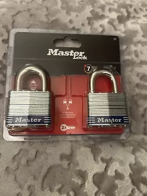 MASTER LOCK Steel Padlock 5 - 2 Keys. Set Of Two. * Free Shipping * • $20