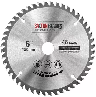 Saxton TCT Circular Saw Blade 150mm X 48T Fits Ryobi Bosch Makita Etc • £8.99