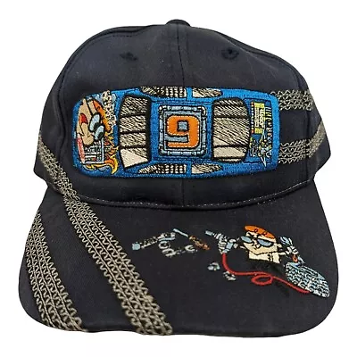 Vintage 1999 Dexter NASCAR Hat Wacky Racing Snapback Cap Cartoon Network • $124.99