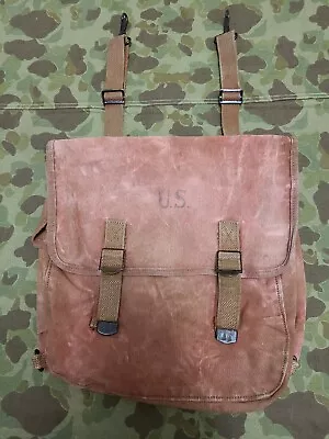 WW2 Musette Bag 1942 USMC Para Marine Raider US Army Airborne Paratrooper Ranger • $55.55