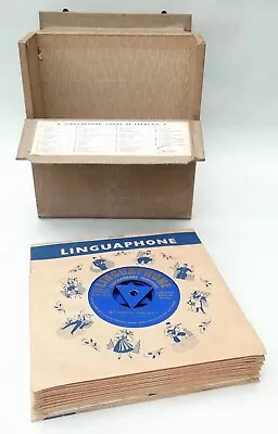 Vintage Linguaphone French Language Course 7  45rpm Vinyl Records-  Complete • £14.99