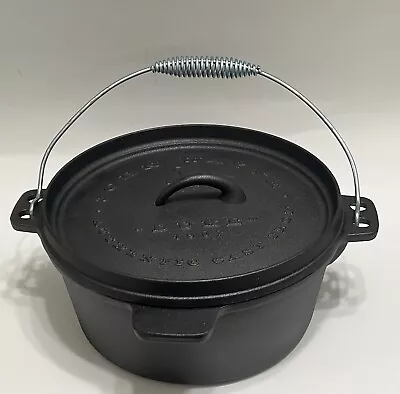 JOHN WAYNE Cast Iron Cookware Seasoned 4Qt Dutch Oven NWOB • $64.99