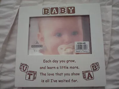 Malden International Designs Baby Momento Picture Frame White 4X6 • $14.99