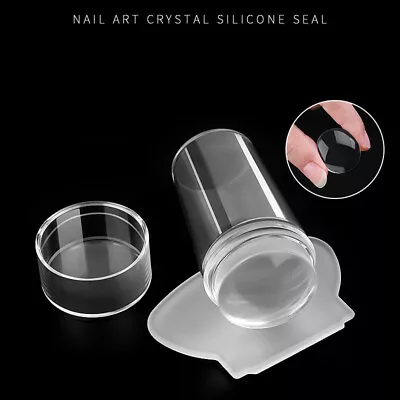 Silicone Transparent Nail Art Stamping Kit For Manicure Plate Stamp Polish • $9.95