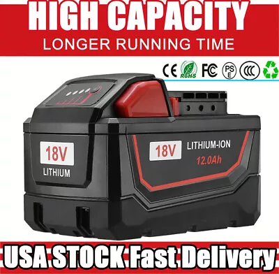 12.0Ah For Milwaukee 18V Battery For M18 Lithium XC 12AH High Output Battery • $45.99
