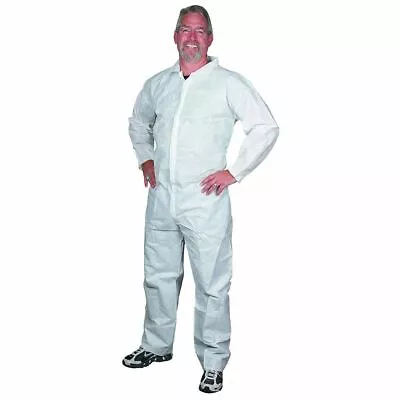 New Disposable Coveralls Polypro Elastic Size Large Painters Overalls 1 Piece • $19.99
