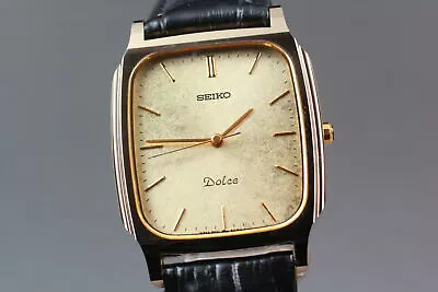 [N MINT] SEIKO Dolce 8N41-5070 SACG033 Square Gold Quartz Men's Watch From JAPAN • $139.99