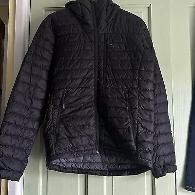 RAB Black Down Jacket Size S Mens Full Zip Microlight Alpine Puffer Winter • £60